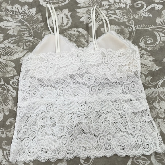 LACE CROP TOP🤍🤍WHITE, S/M - Picture 4 of 5